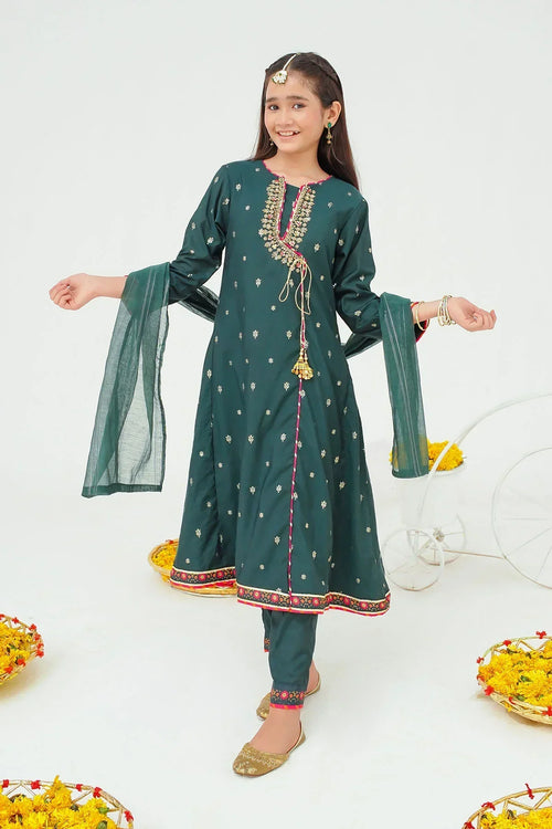 Best Cotton Jacquard Hand Adda Work 3 Pc Suit - Wear Ochre -