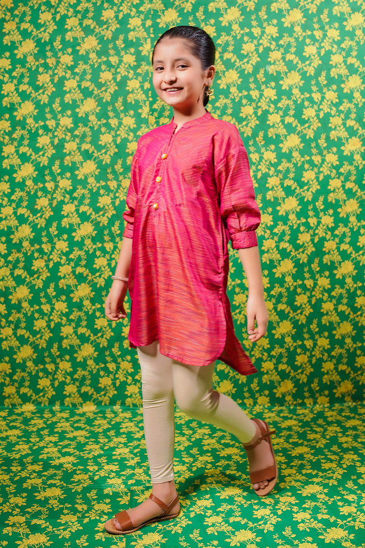Multi Yarn Jacquard Kurta - Wear Ochre