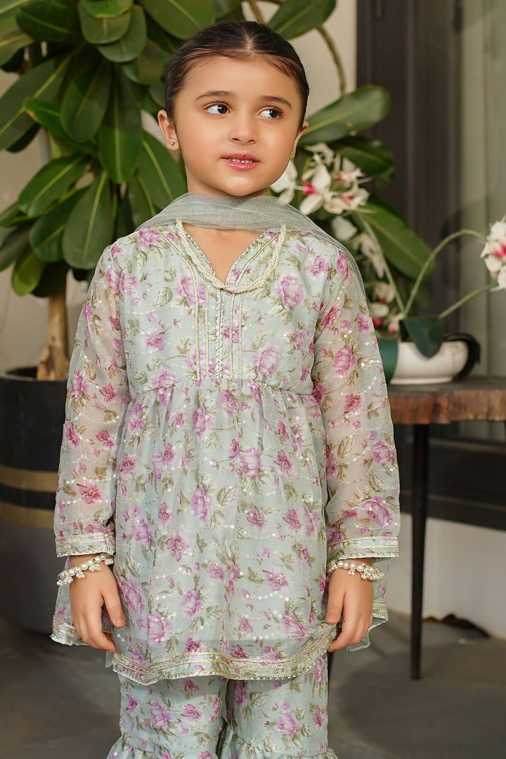 Printed Chiffon 3 Pc Suit - Wear Ochre