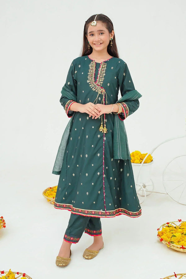 Best Cotton Jacquard Hand Adda Work 3 Pc Suit - Wear Ochre -