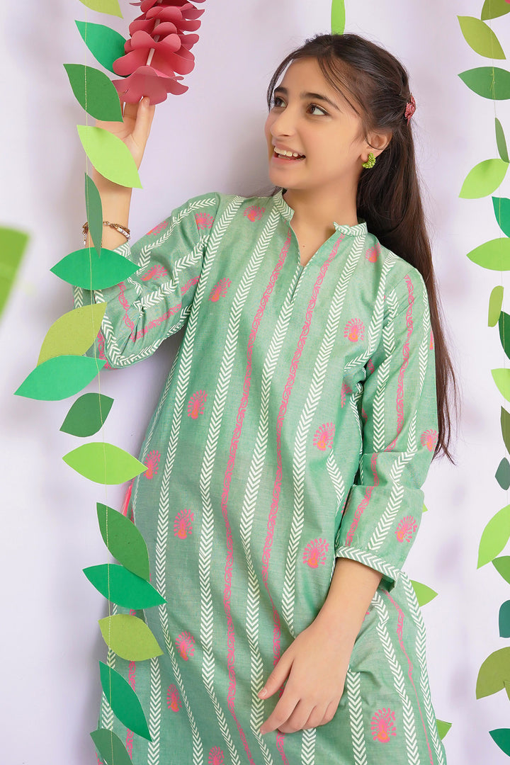 Cotton Chambray Printed Kurta - Wear Ochre
