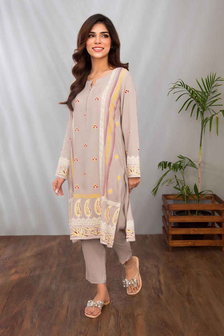 Cotton Silk Printed 2 Pc Suit - Wear Ochre