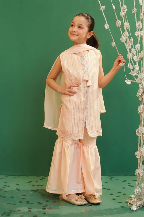 Best Chiffon Embroidered 3 Pc Suit - Wear Ochre -