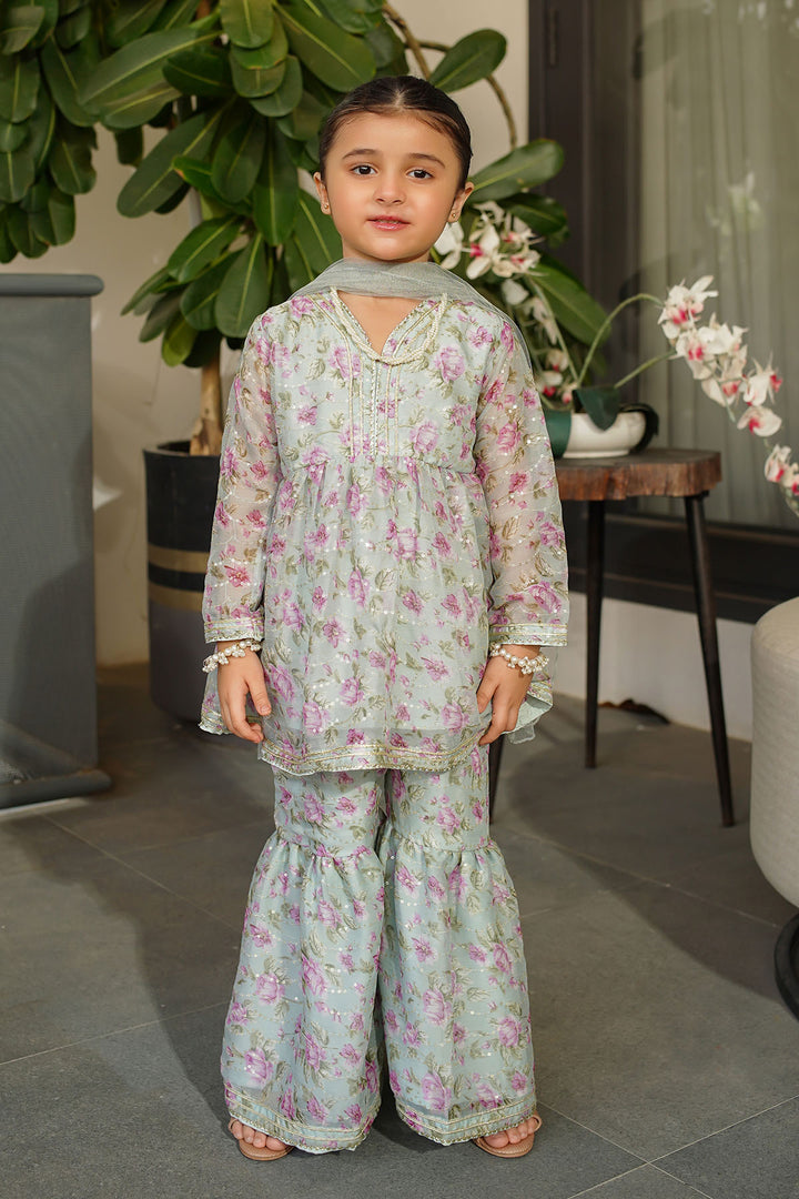 Printed Chiffon 3 Pc Suit - Wear Ochre