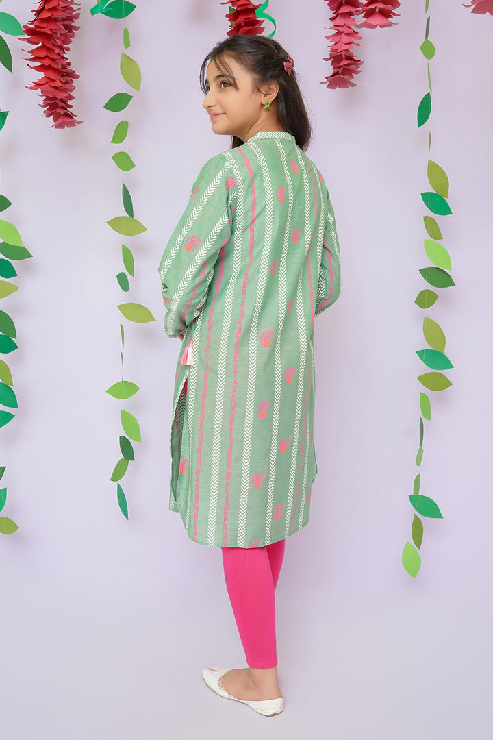 Cotton Chambray Printed Kurta - Wear Ochre