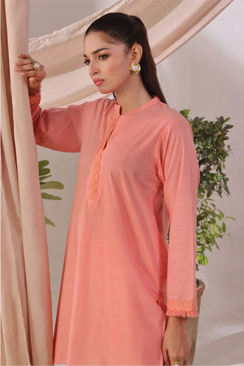 Best Slub Lawn Women's 2 Pc Suit - Wear Ochre -