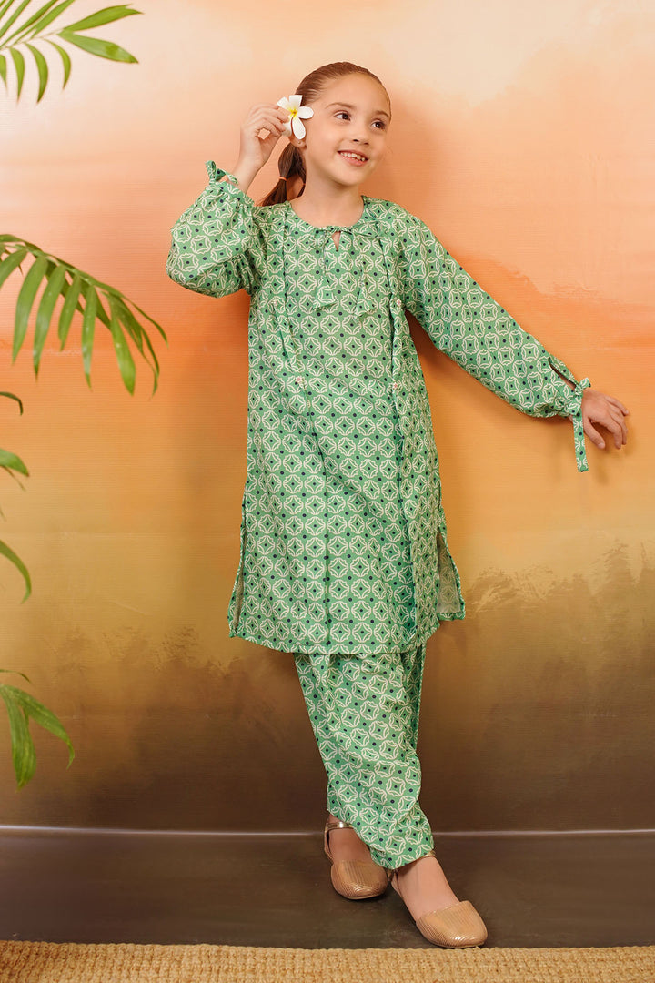 Swiss Lawn Printed 2 Pc Suit - Wear Ochre