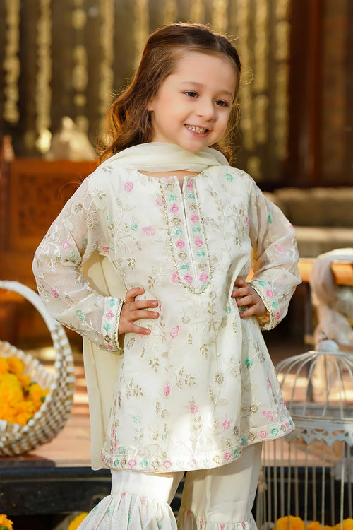 Best Chiffon Embroidered 3 Pc Suit - Wear Ochre -