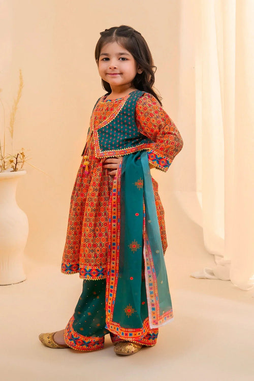 Best Poly Lawn Digital Printed 3 Pc Suit - Wear Ochre -