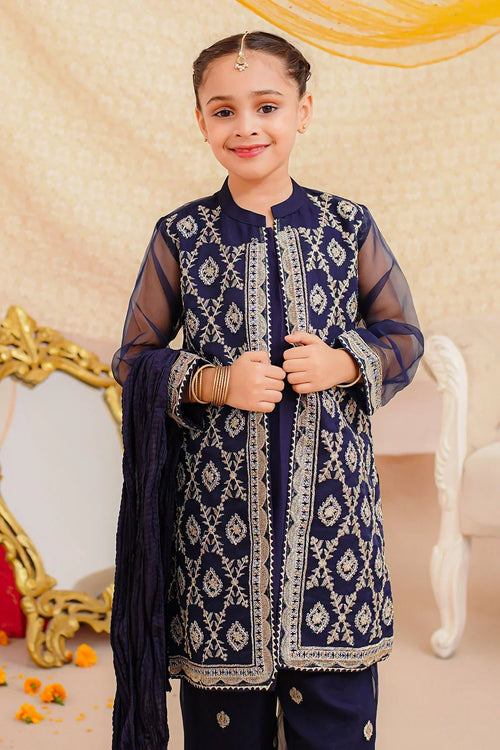 Best Organza Embroidered 3 Pc Suit - Wear Ochre -