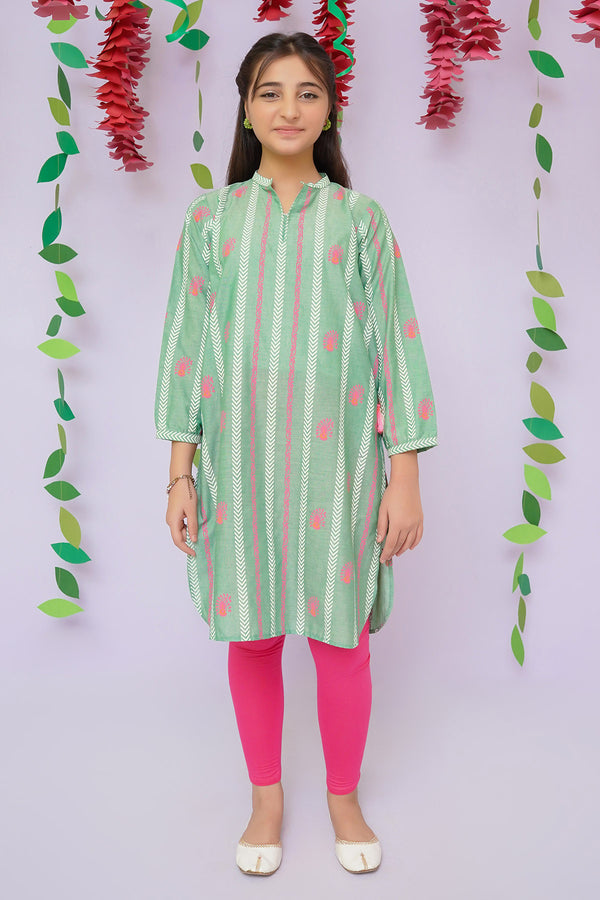 Cotton Chambray Printed Kurta