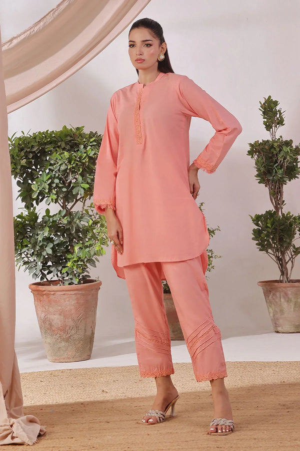 Best Slub Lawn Women's 2 Pc Suit - Wear Ochre -