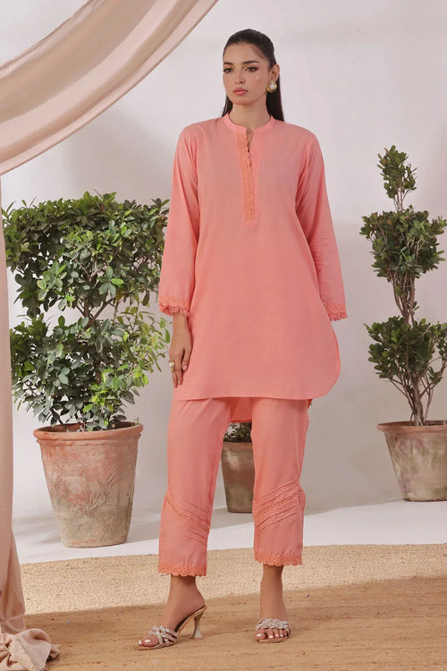 Best Slub Lawn Women's 2 Pc Suit - Wear Ochre -