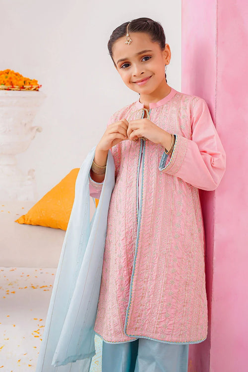 Best Cotton Silk Embroidered 3 Pc Suit - Wear Ochre -