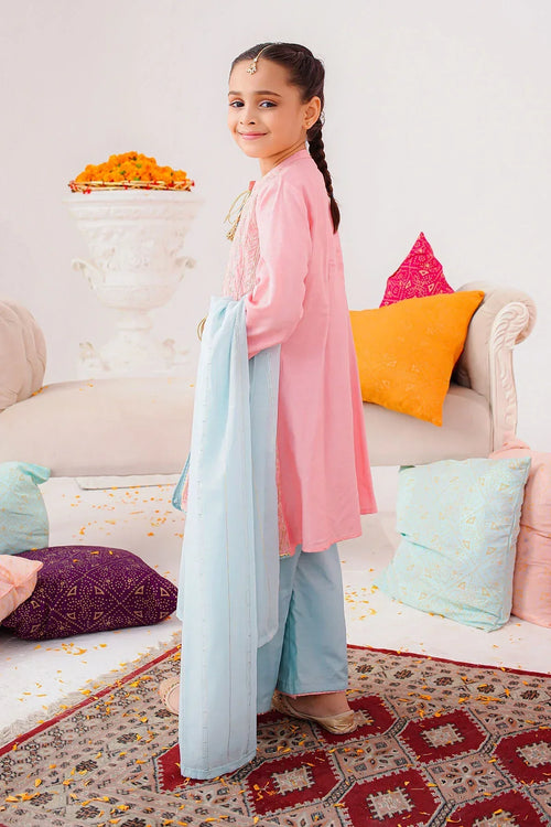 Best Cotton Silk Embroidered 3 Pc Suit - Wear Ochre -