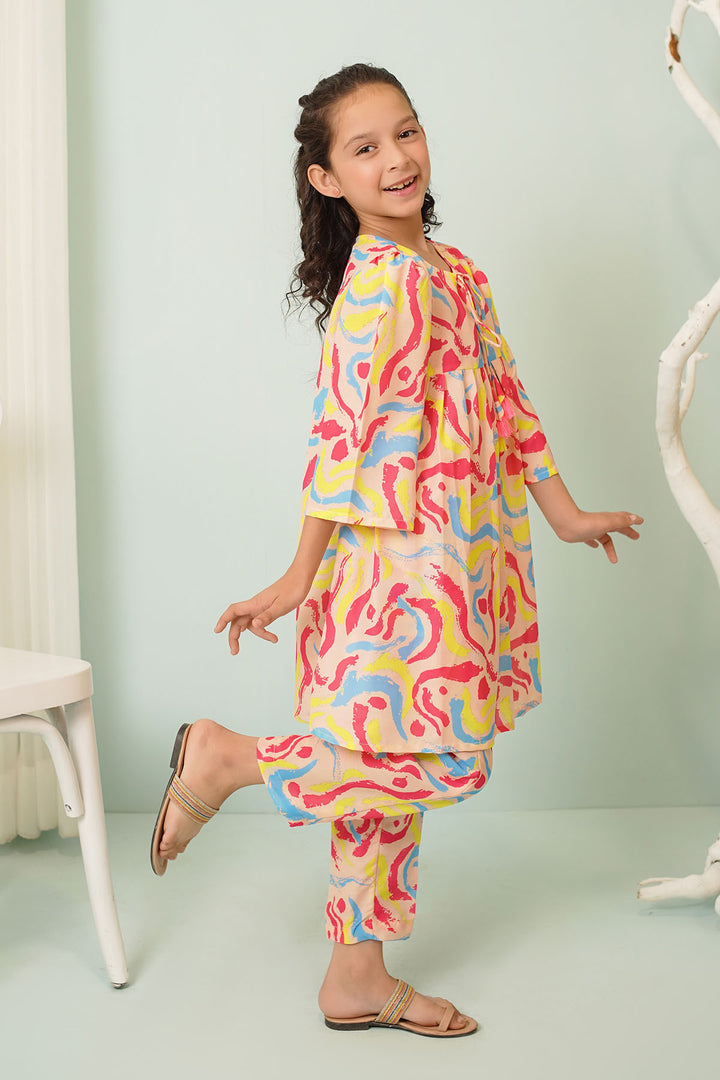 Swiss Lawn Printed 2 Pc Suit - Wear Ochre