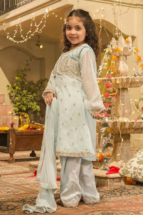 Best Chiffon Embroidered 3 Pc Suit - Wear Ochre -