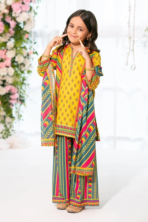 Best Herringbone Digital Printed 3 Pc Suit - Wear Ochre -