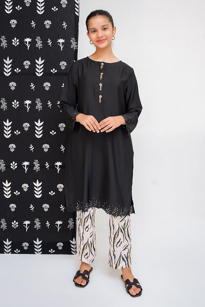 Poly Silk Cut Work 2 Pc Suit