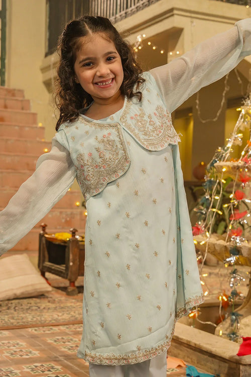 Best Chiffon Embroidered 3 Pc Suit - Wear Ochre -