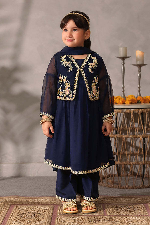 Chiffon Embroidered 3 Pc Suit