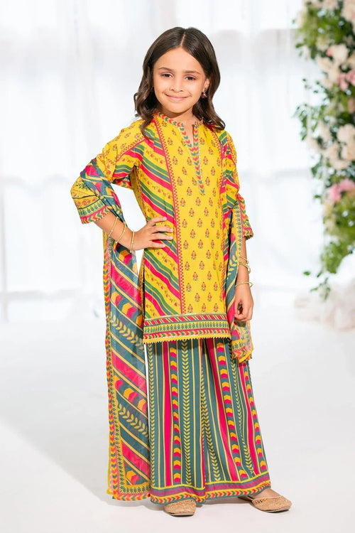 Best Herringbone Digital Printed 3 Pc Suit - Wear Ochre -
