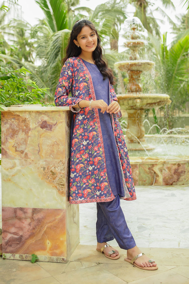 Herringbone Digital Printed 2 Pc Suit - Wear Ochre