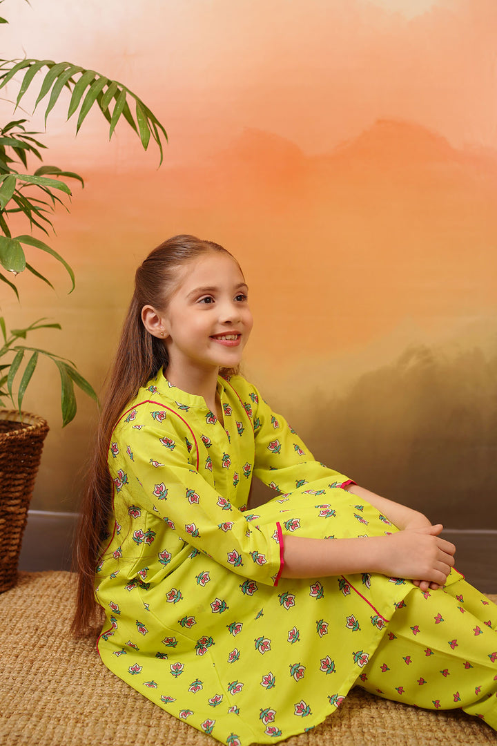 Swiss Lawn Printed 2 Pc Suit - Wear Ochre