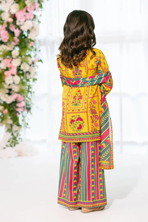 Best Herringbone Digital Printed 3 Pc Suit - Wear Ochre -