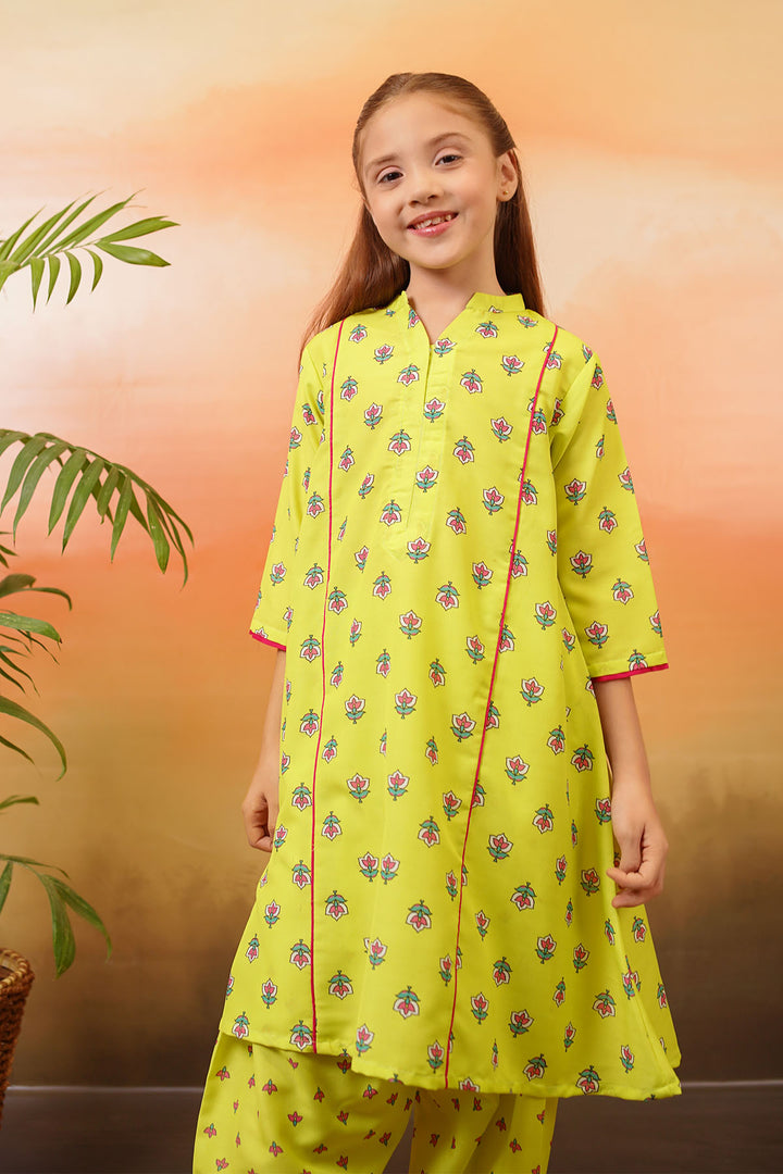 Swiss Lawn Printed 2 Pc Suit - Wear Ochre