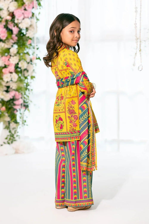Best Herringbone Digital Printed 3 Pc Suit - Wear Ochre -
