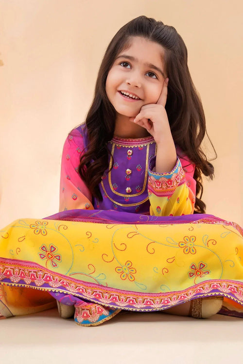 Best Poly Lawn Digital Printed 3 Pc Suit - Wear Ochre -