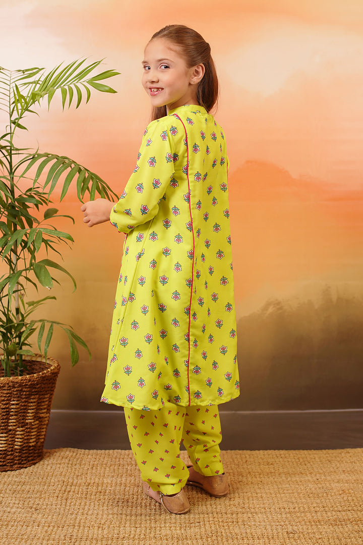 Swiss Lawn Printed 2 Pc Suit - Wear Ochre