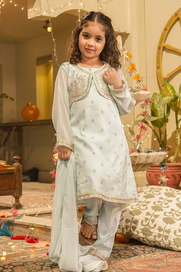 Best Chiffon Embroidered 3 Pc Suit - Wear Ochre -