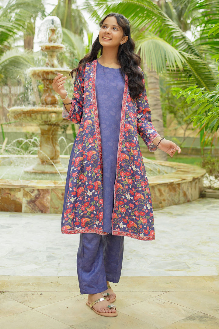 Herringbone Digital Printed 2 Pc Suit - Wear Ochre