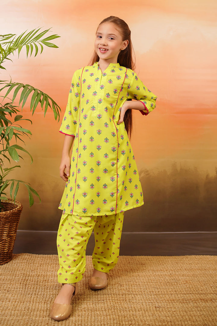 Swiss Lawn Printed 2 Pc Suit - Wear Ochre