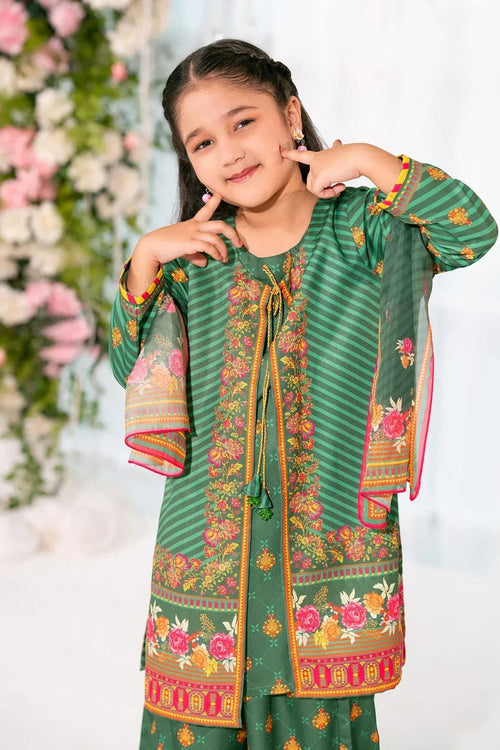Best Herringbone Digital Printed 3 Pc Suit - Wear Ochre -