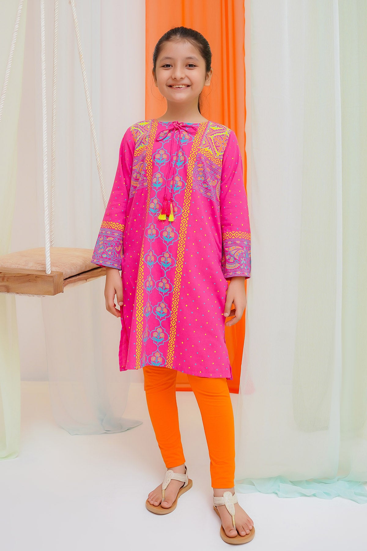 Ethnic Kurtis and Tunics for Girl s Kids Teens Wear Ochre