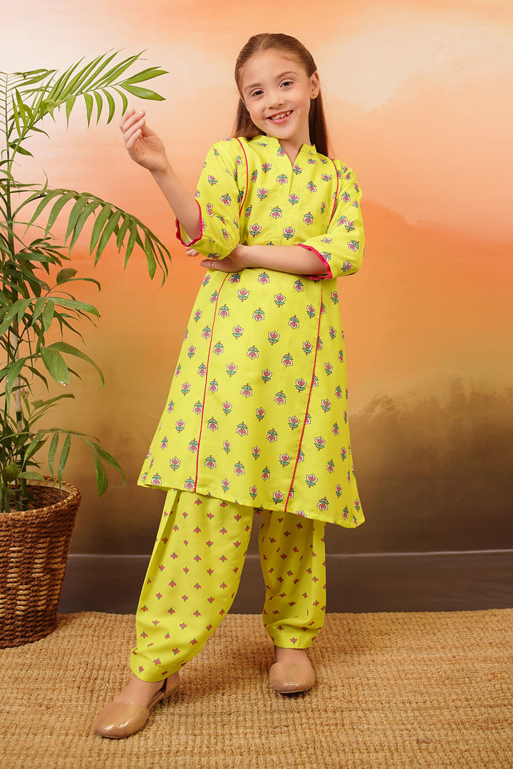 Swiss Lawn Printed 2 Pc Suit - Wear Ochre
