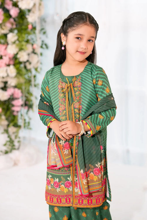 Best Herringbone Digital Printed 3 Pc Suit - Wear Ochre -