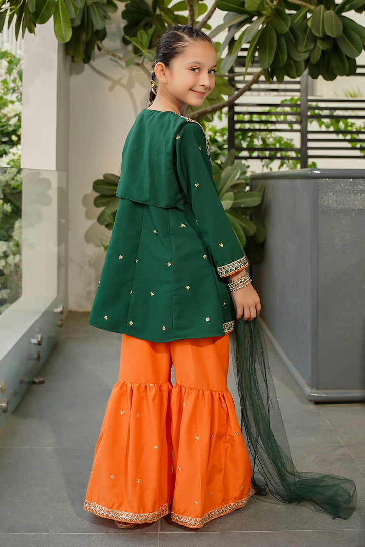 Raw Silk Embroidered 3 Pc Suit - Wear Ochre