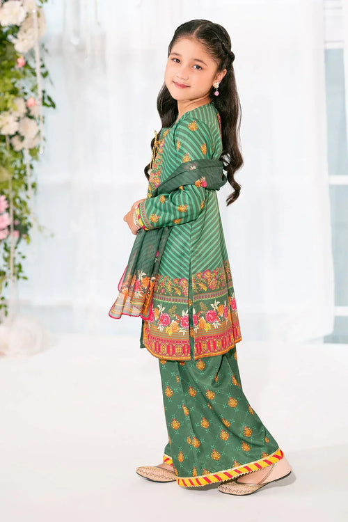 Best Herringbone Digital Printed 3 Pc Suit - Wear Ochre -