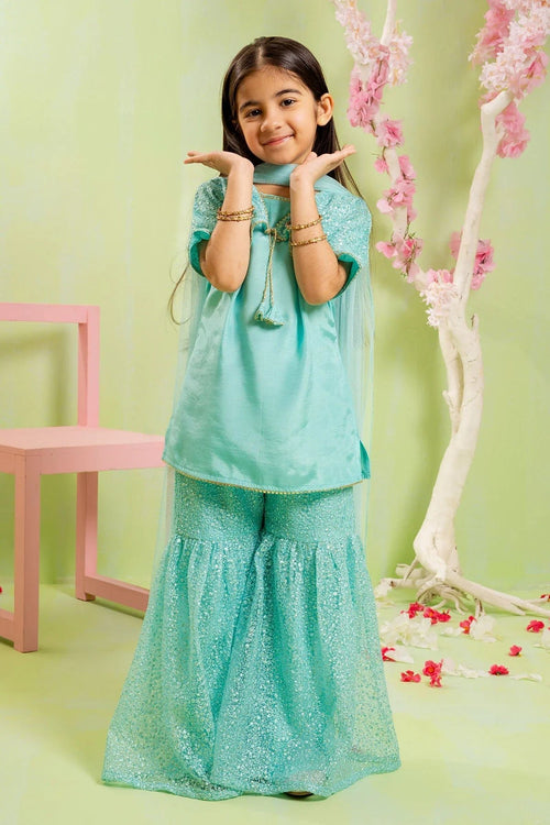 Best Cotton Silk Embroidered 3 Pc Suit - Wear Ochre -