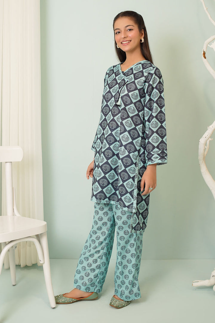 Swiss Lawn Printed 2 Pc Suit - Wear Ochre