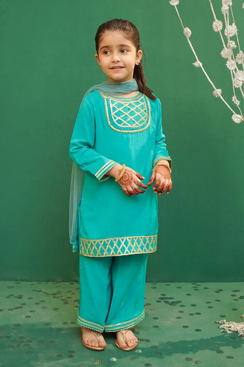 Best Rod Silk Embellished 3 Pc Suit - Wear Ochre -