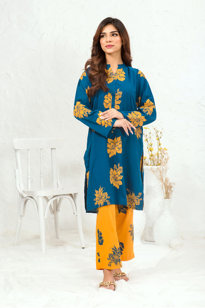 Cotton Printed 2 Pc Suit - Wear Ochre