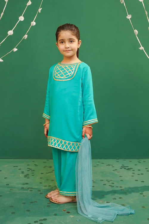 Best Rod Silk Embellished 3 Pc Suit - Wear Ochre -
