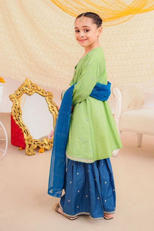 Best Cotton Silk Embroidered 3 Pc Suit - Wear Ochre -