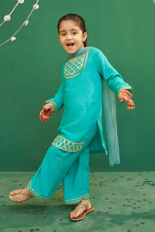 Best Rod Silk Embellished 3 Pc Suit - Wear Ochre -