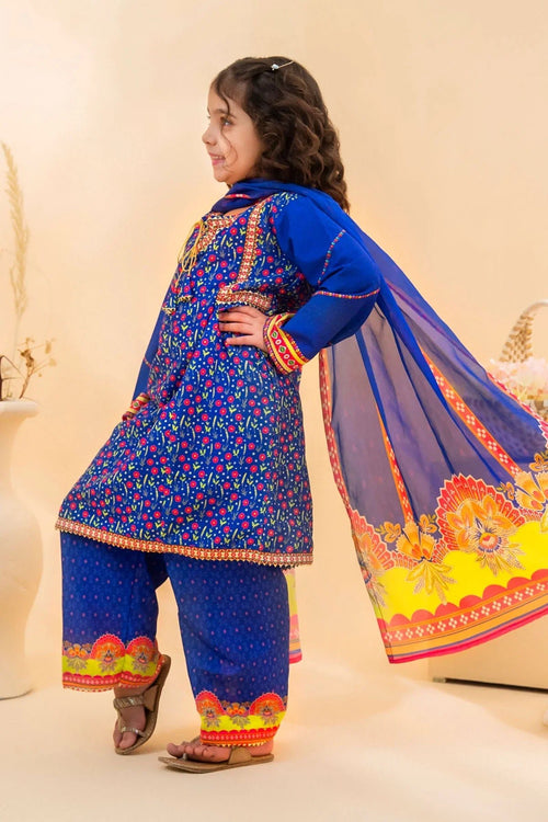 Best Poly Lawn Digital Printed 3 Pc Suit - Wear Ochre -